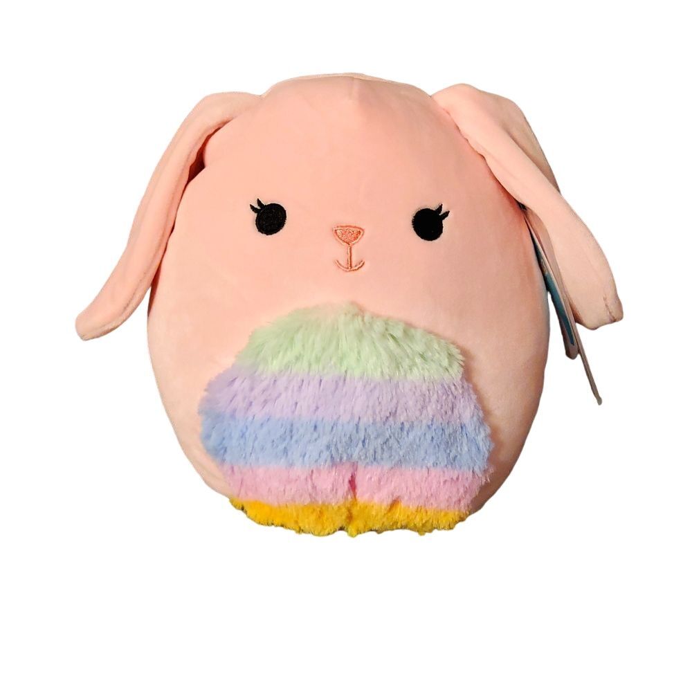 NWT Bop 8" Bunny‎ Fuzzy Rainbow Belly
